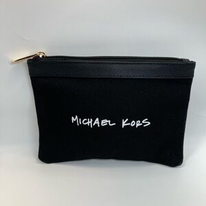 Michael Kors Black Canvas Travel Pouch